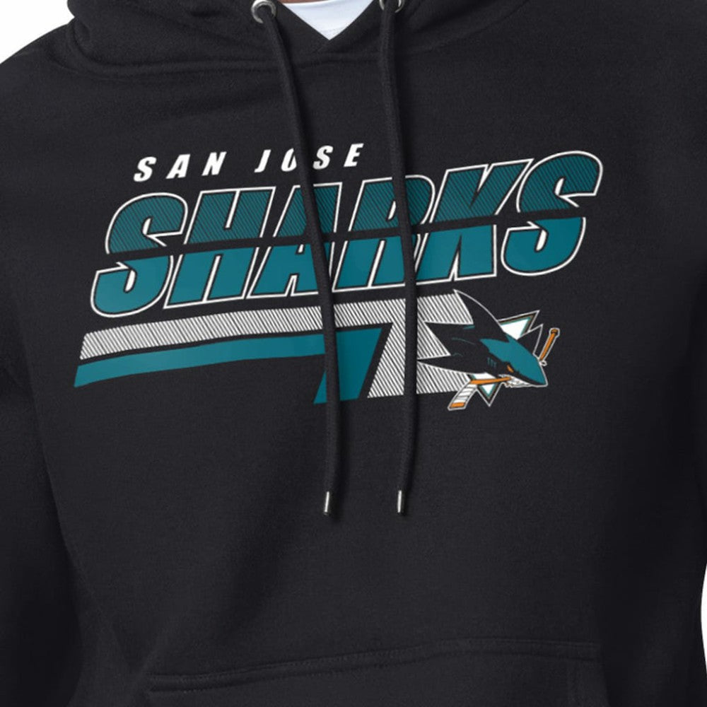 San Jose Sharks Starter Logo Push Fleece Hoodie