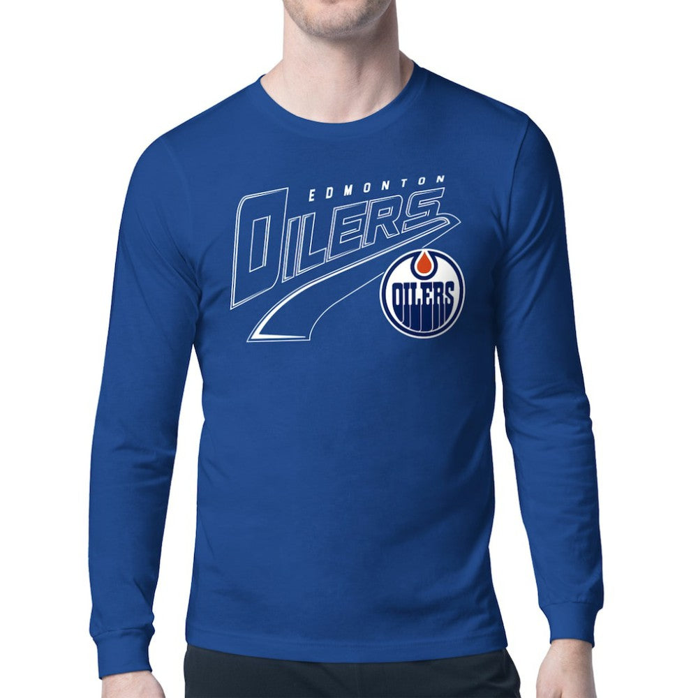 Edmonton Oilers Starter Modern Tailsweep Long Sleeve T-Shirt