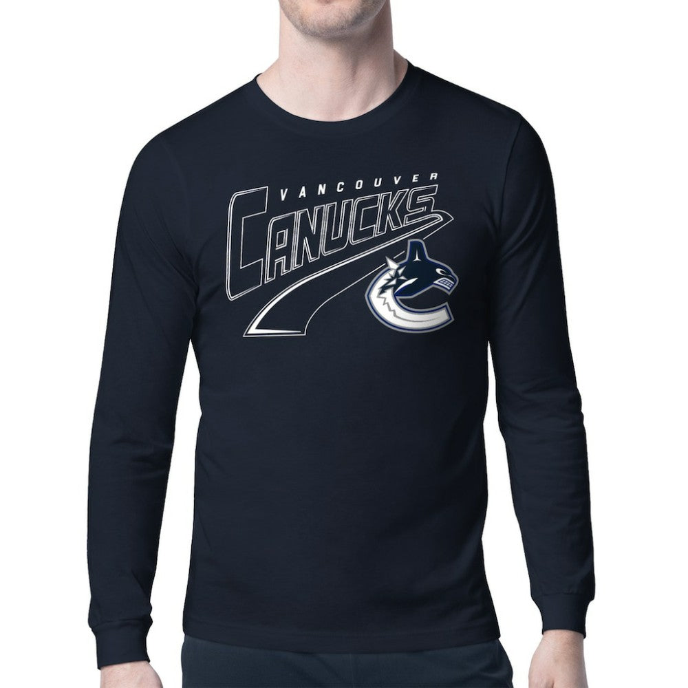 Vancouver Canucks Starter Modern Tailsweep Long Sleeve T-Shirt