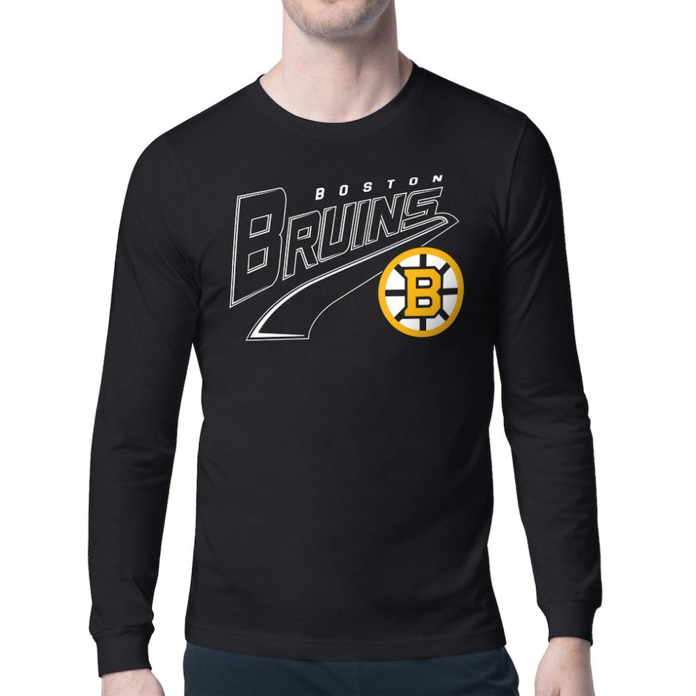 Boston Bruins Starter Modern Tailsweep Long Sleeve T-Shirt