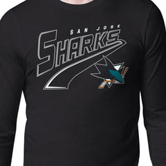 San Jose Sharks Starter Modern Tailsweep Long Sleeve T-Shirt