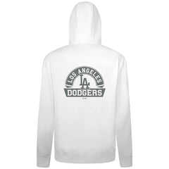 Los Angeles Dodgers Levelwear Podium Chenille Logo Full-Zip Hoodie - White
