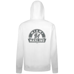 Miami Marlins Levelwear Podium Chenille Logo Full-Zip Hoodie - White