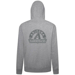 Arizona Diamondbacks Levelwear Podium Chenille Logo Full-Zip Hoodie - Heather Gray