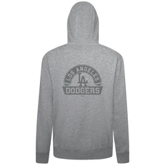 Los Angeles Dodgers Levelwear Podium Chenille Logo Full-Zip Hoodie - Heather Gray