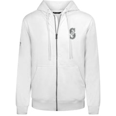 Seattle Mariners Levelwear Podium Banner Arch Full-Zip Hoodie - White
