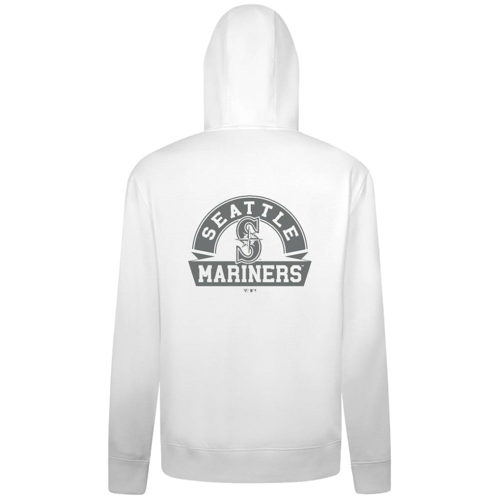 Seattle Mariners Levelwear Podium Banner Arch Full-Zip Hoodie - White