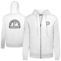 Pittsburgh Pirates Levelwear Podium Banner Arch Full-Zip Hoodie - White