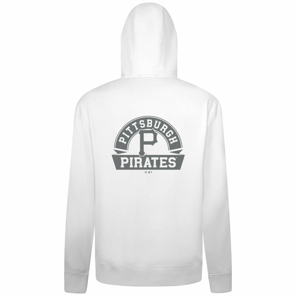 Pittsburgh Pirates Levelwear Podium Banner Arch Full-Zip Hoodie - White