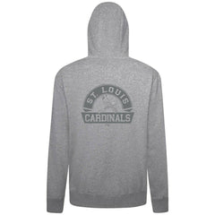 St. Louis Cardinals Levelwear Podium Banner Arch Full-Zip Hoodie - Heather Gray