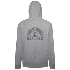 San Diego Padres Levelwear Podium Banner Arch Full-Zip Hoodie - Heather Gray