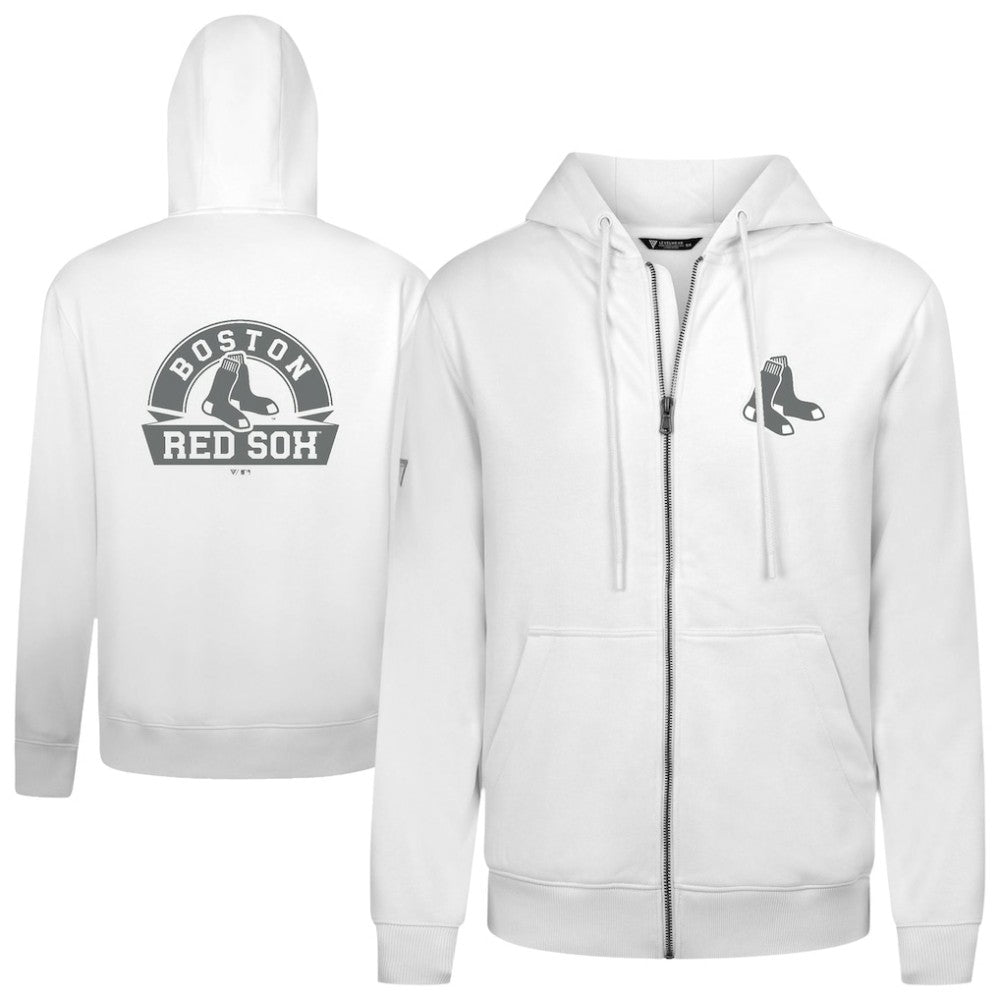 Boston Red Sox Levelwear Podium Banner Arch Full-Zip Hoodie - White