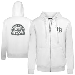 Tampa Bay Rays Levelwear Podium Banner Arch Full-Zip Hoodie - White