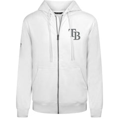 Tampa Bay Rays Levelwear Podium Banner Arch Full-Zip Hoodie - White