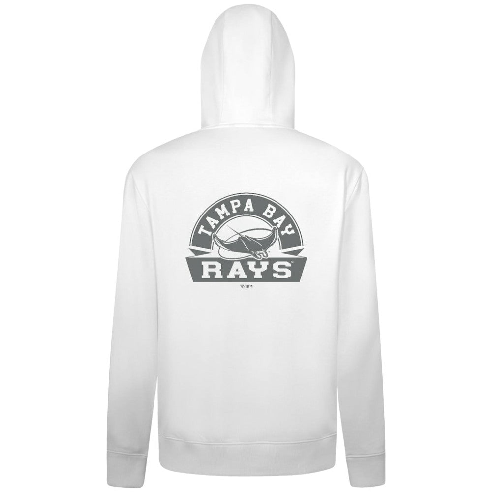 Tampa Bay Rays Levelwear Podium Banner Arch Full-Zip Hoodie - White