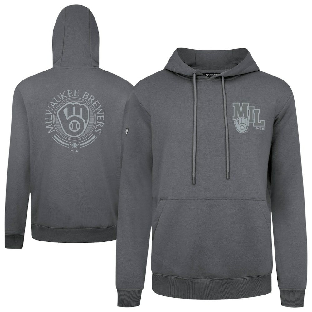 Milwaukee Brewers Levelwear Podium Valiant Hoodie - Gray