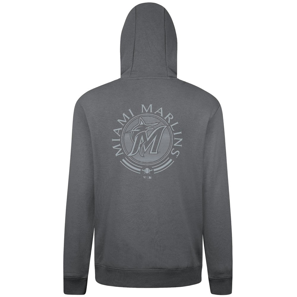 Miami Marlins Levelwear Podium Grain Hoodie - Gray