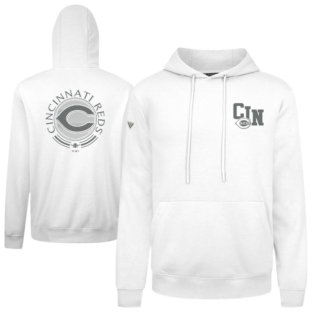 Cincinnati Reds Levelwear Podium Grain Hoodie - White