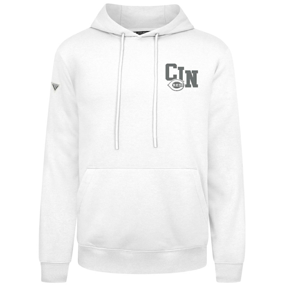 Cincinnati Reds Levelwear Podium Grain Hoodie - White