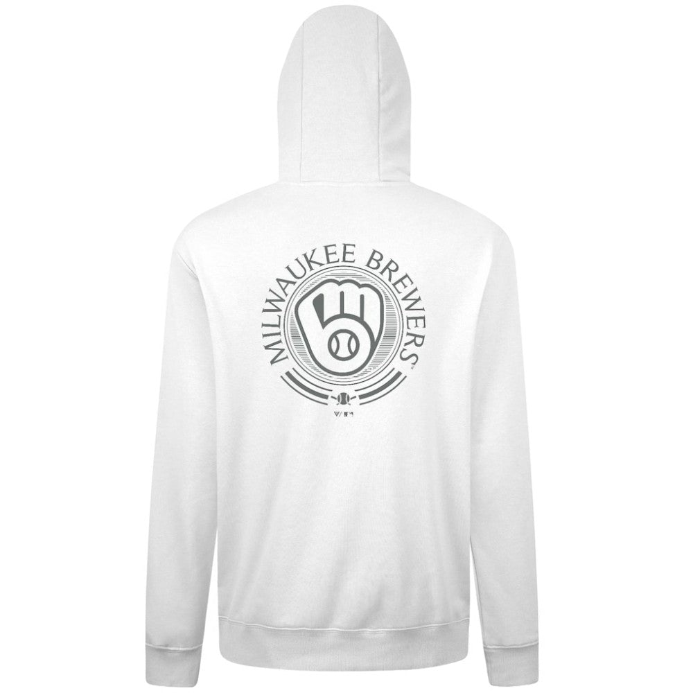 Milwaukee Brewers Levelwear Podium Grain Hoodie - White