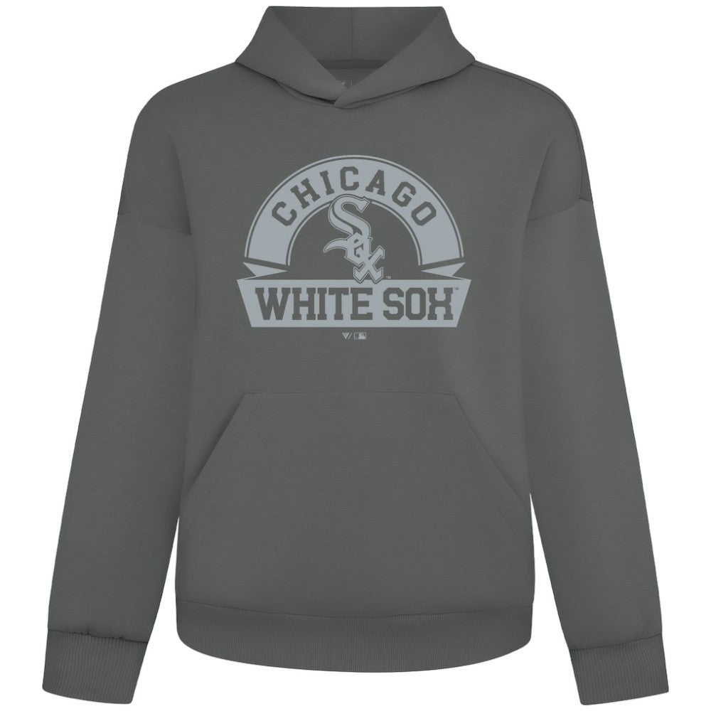 Chicago White Sox Levelwear Luxe Signature Banner Arch Tri-Blend Hoodie - Gray