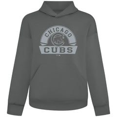 Chicago Cubs Levelwear Luxe Signature Banner Arch Tri-Blend Hoodie - Gray