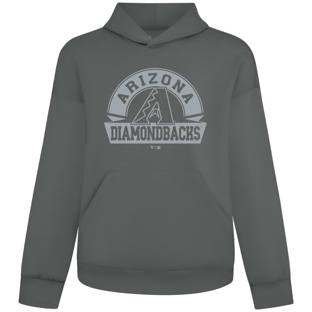 Arizona Diamondbacks Levelwear Luxe Signature Banner Arch Tri-Blend Hoodie - Gray