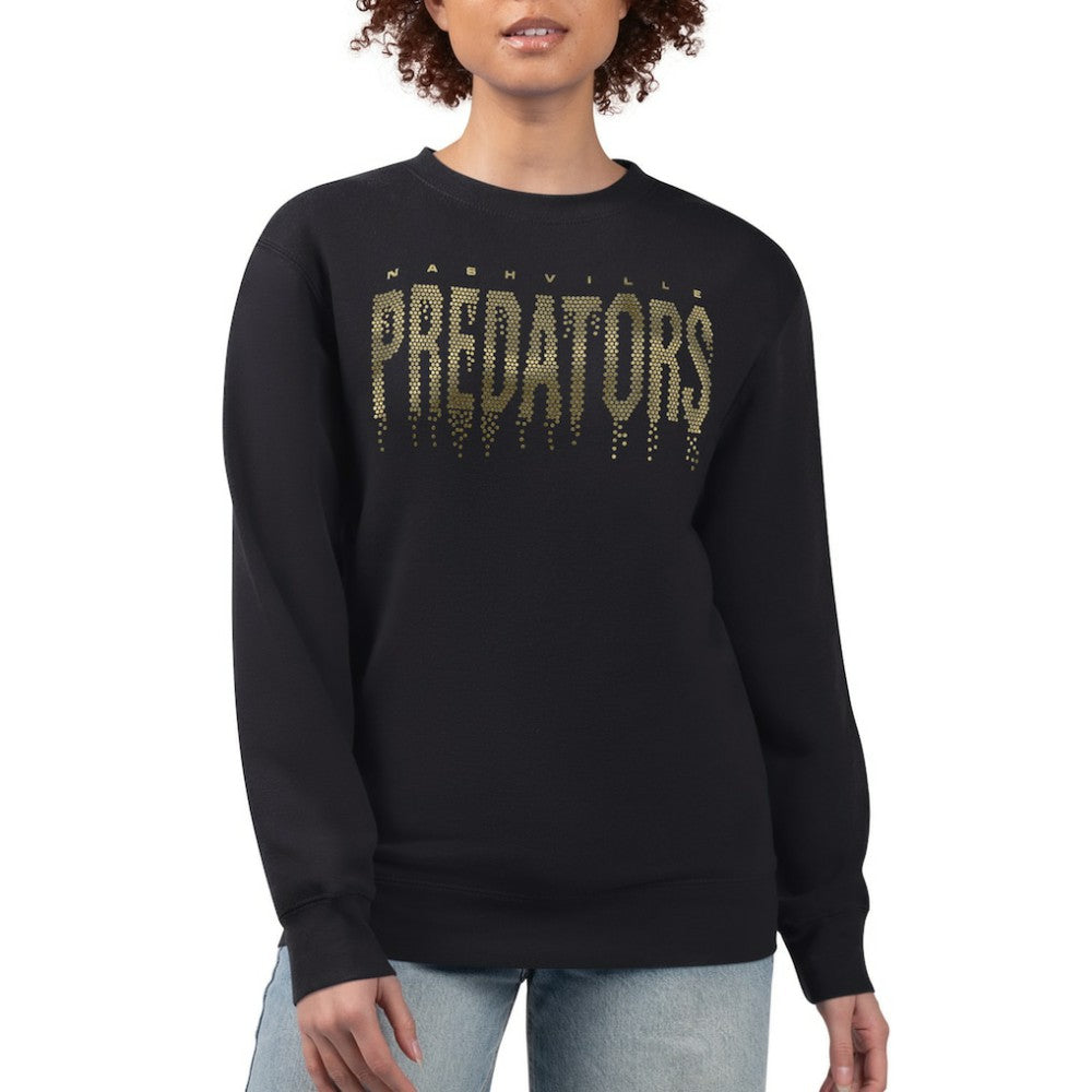 Nashville Predators G-III 4Her by Carl Banks Women's Metallic Drop Printed Fleece Sweatshirt
