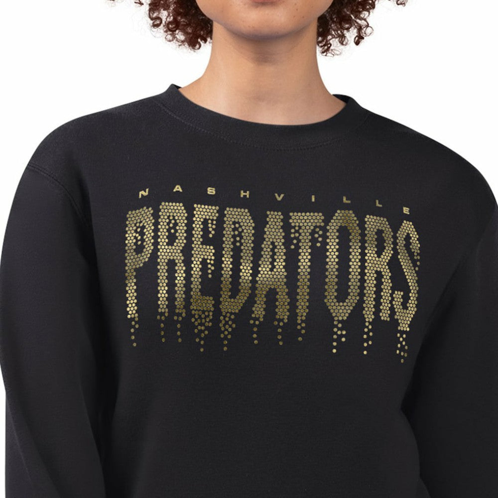 Nashville Predators G-III 4Her by Carl Banks Women's Metallic Drop Printed Fleece Sweatshirt