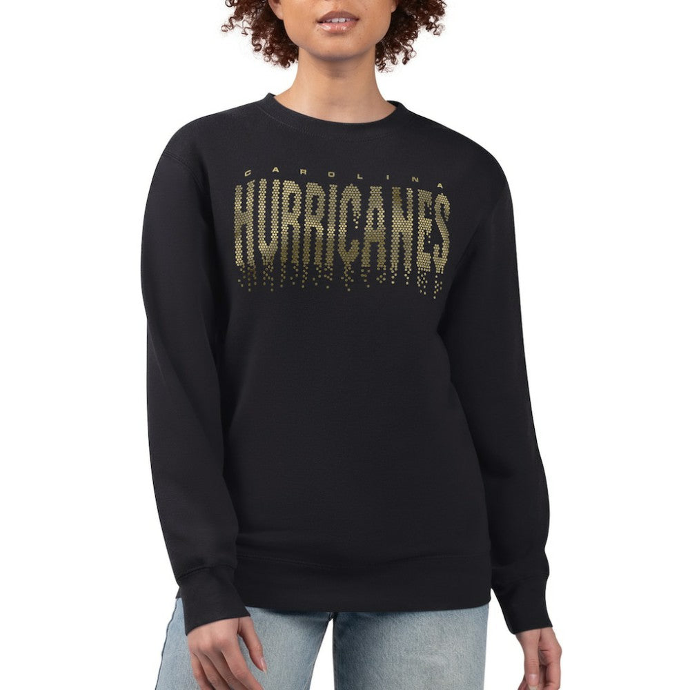 Carolina Hurricanes G-III 4Her by Carl Banks Women's Metallic Drop Printed Fleece Sweatshirt