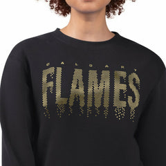 Calgary Flames G-III 4Her by Carl Banks Women's Metallic Drop Printed Fleece Sweatshirt