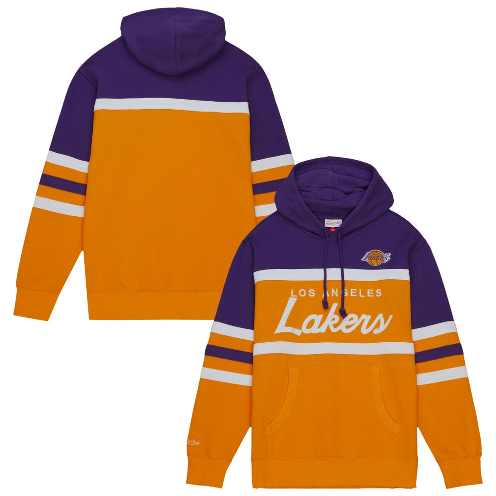 Los Angeles Lakers Head Coach Hoodie - Gold/Purple | Mitchell & Ness on sale