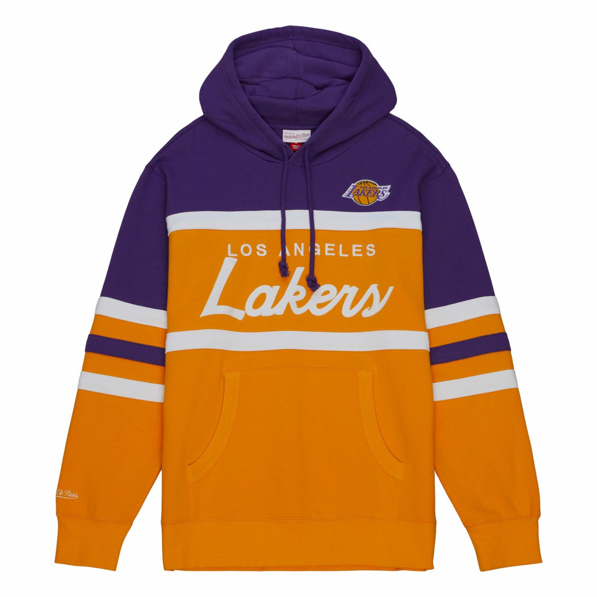 Los Angeles Lakers Head Coach Hoodie - Gold/Purple | Mitchell & Ness on sale