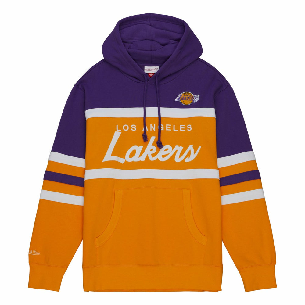 Los Angeles Lakers Head Coach Hoodie - Gold/Purple | Mitchell & Ness on sale