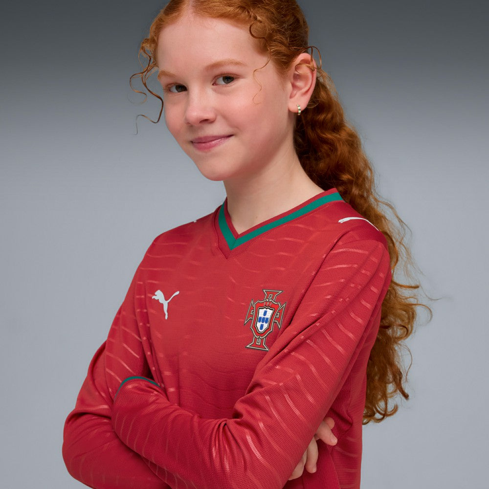 Portugal National Team Youth 2026 Home Replica Long Sleeve Jersey / Soccer On sale