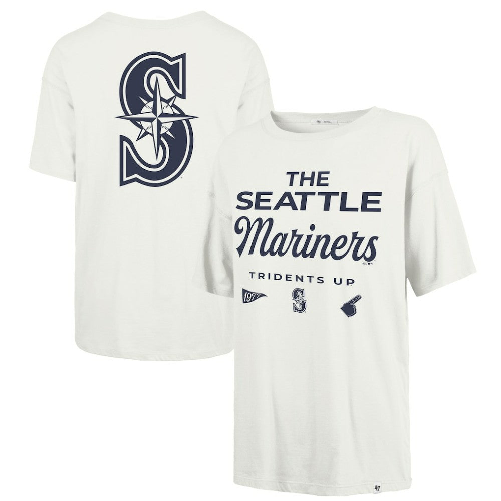 Seattle Mariners Women's Show Off Boyfriend T-Shirt - White | 47 brand