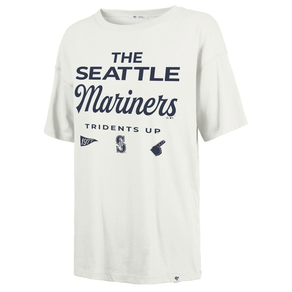 Seattle Mariners Women's Show Off Boyfriend T-Shirt - White | 47 brand