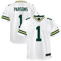NFL Green Bay Packers Micah Parsons  Youth White Game Jersey