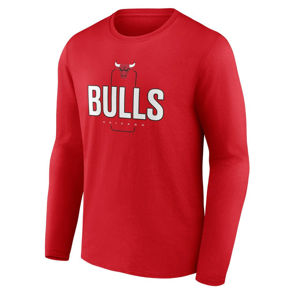 Chicago Bulls Center Court Name & Number Custom Long Sleeve T-Shirt sale - Red discount