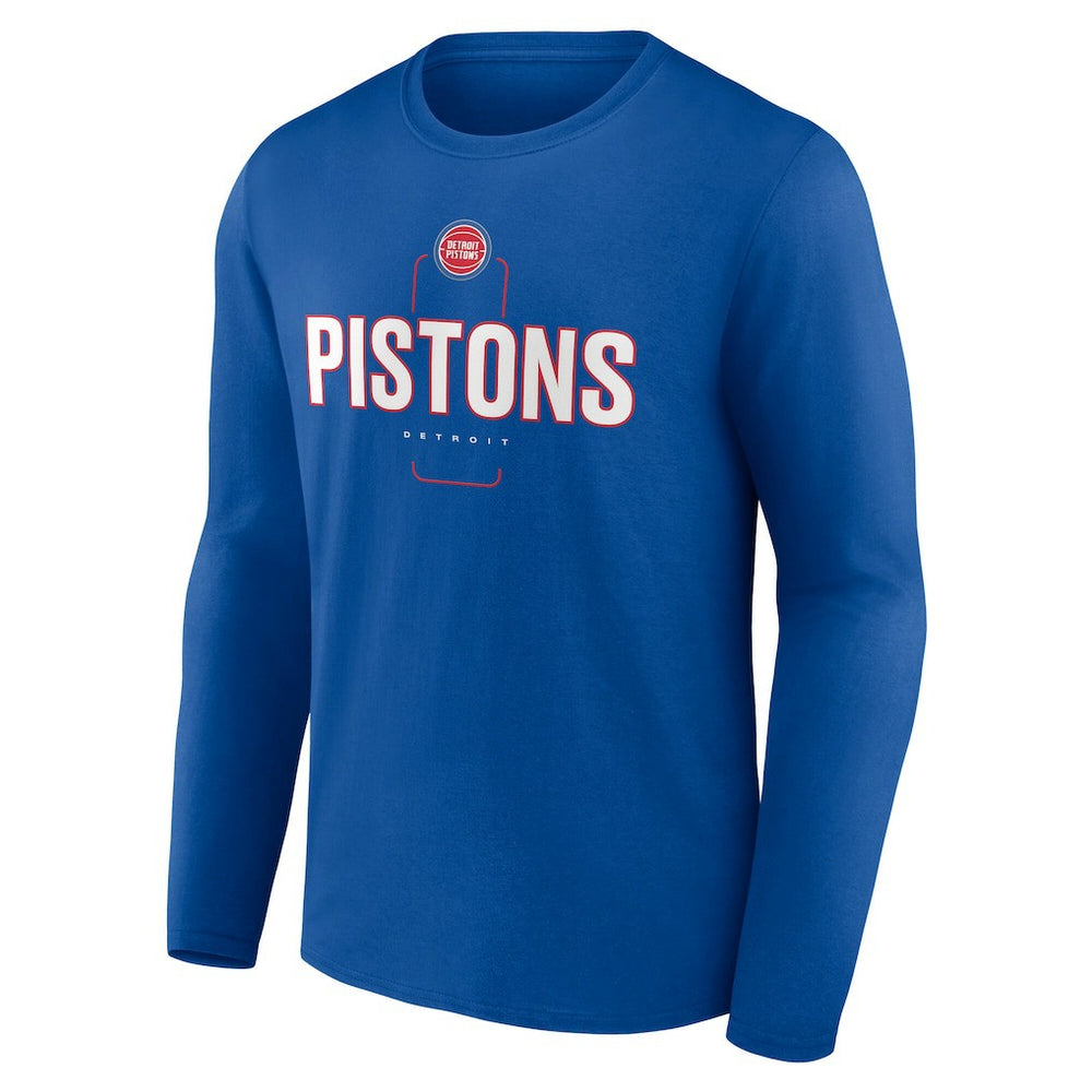 Detroit Pistons Center Court Name & Number Custom Long Sleeve T-Shirt sale - Blue for sale