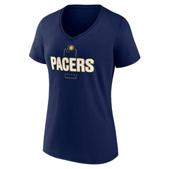 Indiana Pacers Women's Center Court Name & Number Custom V-Neck T-Shirt - Navy shop