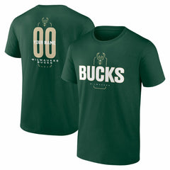 Milwaukee Bucks Center Court Name & Number Custom T-Shirt - Hunter Green shop