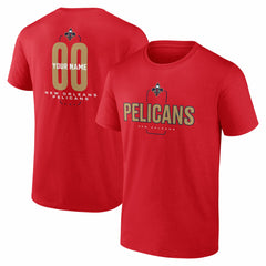 New Orleans Pelicans Center Court Name & Number Custom T-Shirt - Red cheap