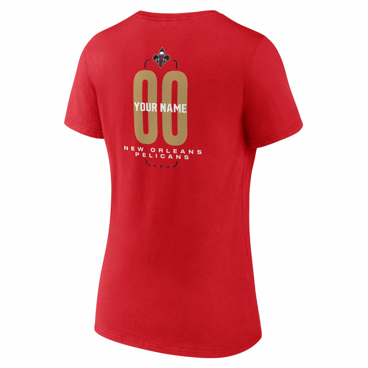 New Orleans Pelicans Women's Center Court Name & Number Custom V-Neck T-Shirt - Red outlet