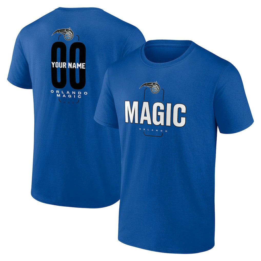 Orlando Magic Center Court Name & Number Custom T-Shirt - Blue on sale