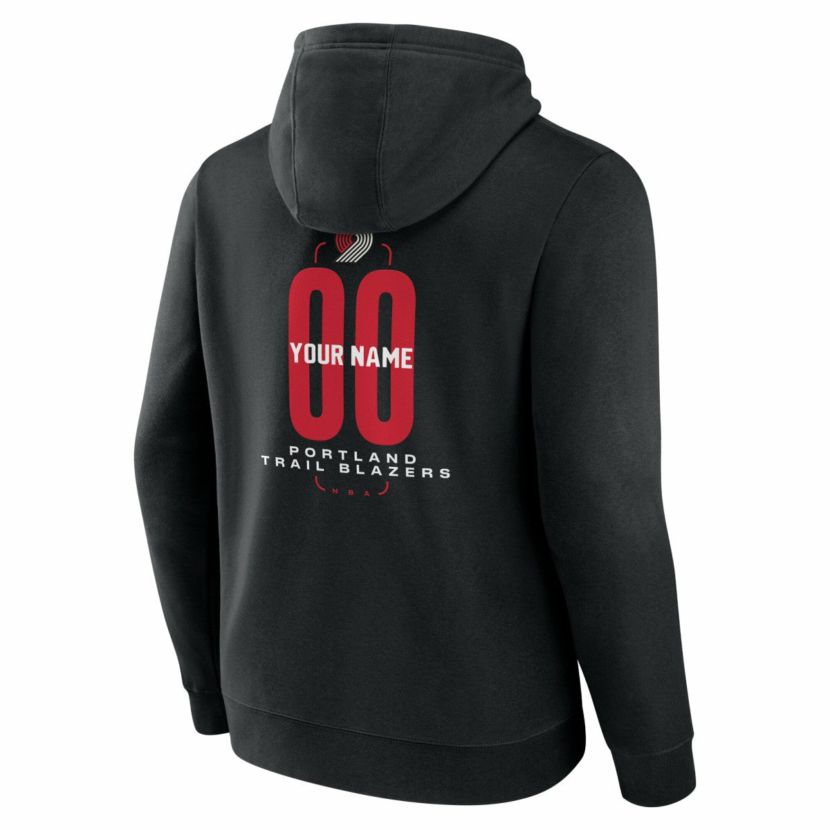 Portland Trail Blazers Center Court Name & Number Custom Hoodie - Black discount