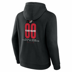 Portland Trail Blazers Center Court Name & Number Custom Hoodie - Black discount
