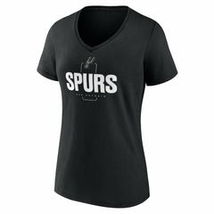 San Antonio Spurs Women's Center Court Name & Number Custom V-Neck T-Shirt - Black cheap