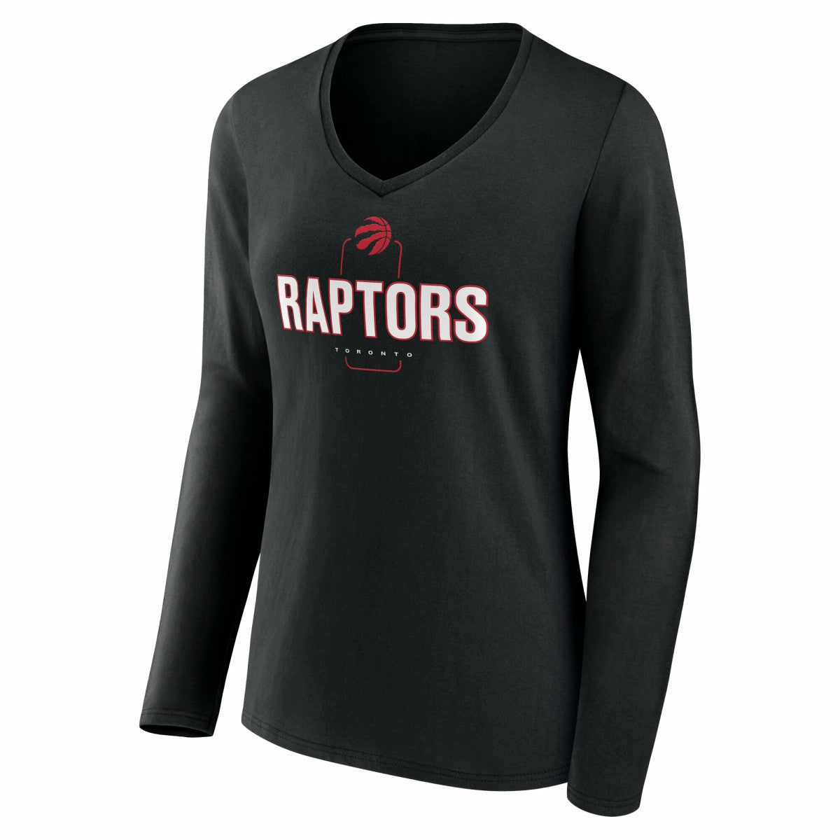 Toronto Raptors Women's Center Court Name & Number Custom Long Sleeve V-Neck T-Shirt - Black online