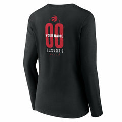 Toronto Raptors Women's Center Court Name & Number Custom Long Sleeve V-Neck T-Shirt - Black online